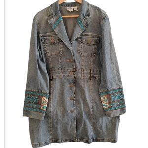 Diane Gilman beaded vintage denim jacket